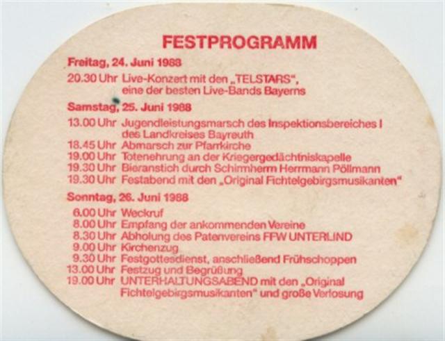 mehlmeisel bt-by feuerwehr 1b (oval185-festprogramm 1988-rot) 